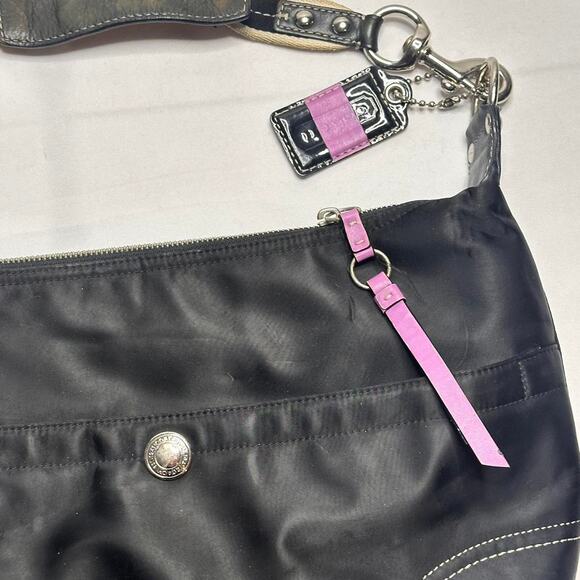 Coach Hampton Satin Hobo Purse Handbag - Picture 4 of 6